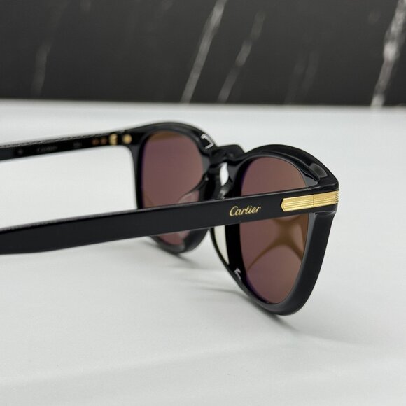 NEW CARTIER UNISEX BLACK SUNGLASSES CARTIER CT0011SA 001 main image 5